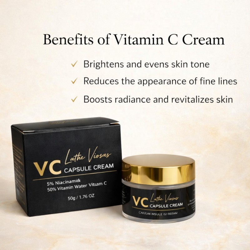 Βιταμίνη C Capsule Cream με Υαλουρονικό Οξύ, Νιασιναμίδη και Πεπτίδια – Κρέμα Λάμψης και Ενυδάτωσης